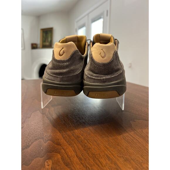 OluKai Lae\'ahi Lī \'Ili Casual Sneakers Grey Suede Collapsible Heel Size 10 main image 7